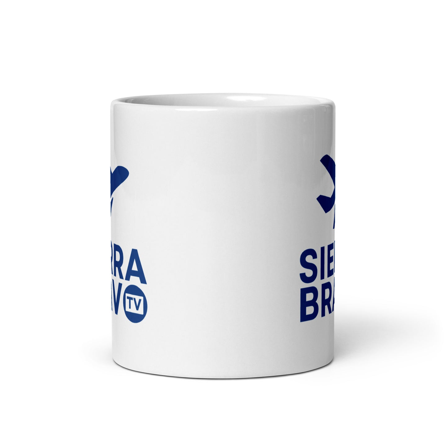 Sierra Bravo TV White Glossy Mug