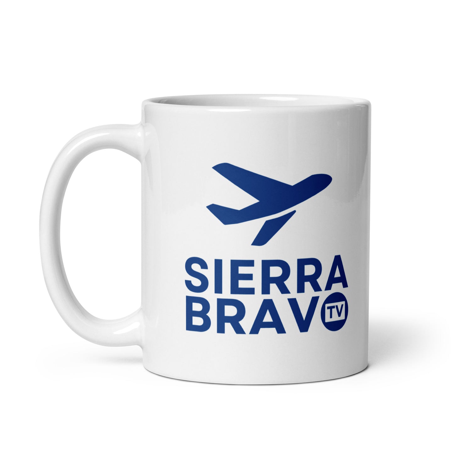 Sierra Bravo TV White Glossy Mug