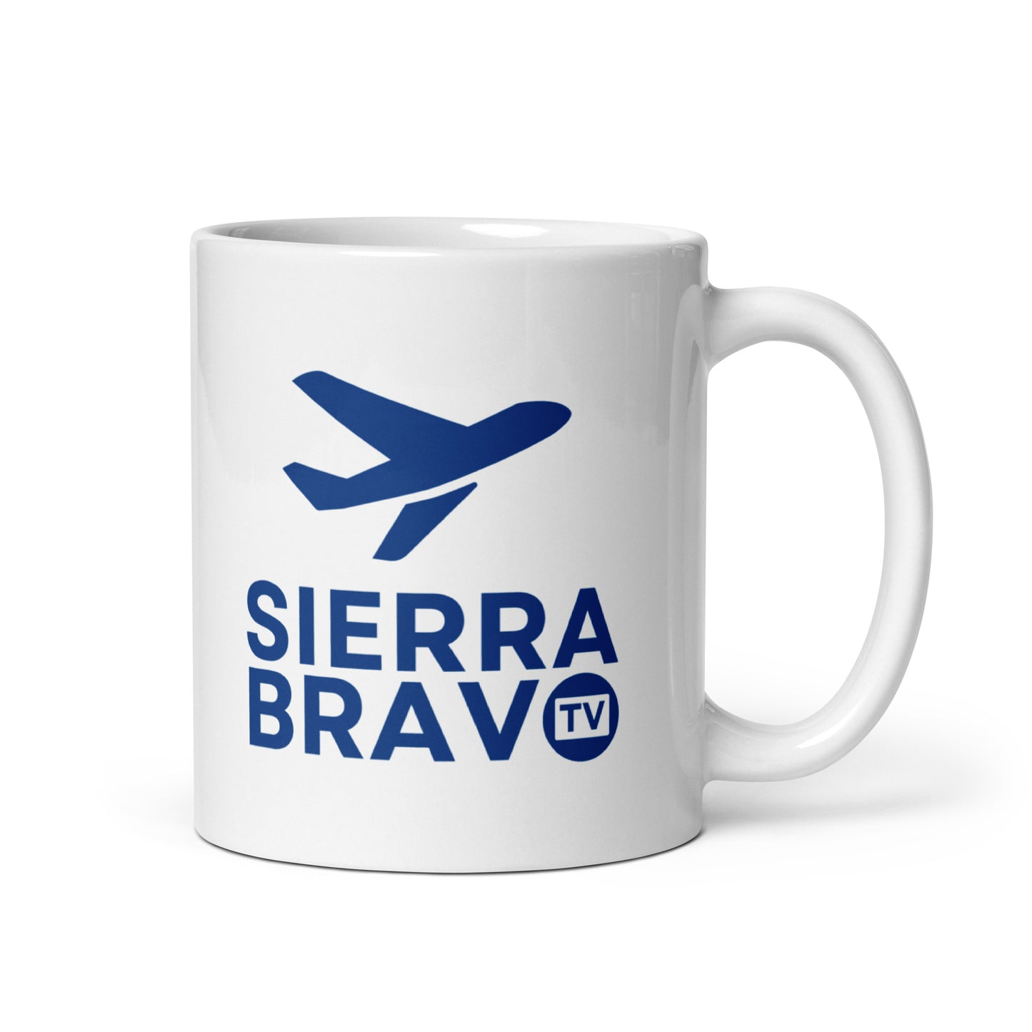 Sierra Bravo TV White Glossy Mug