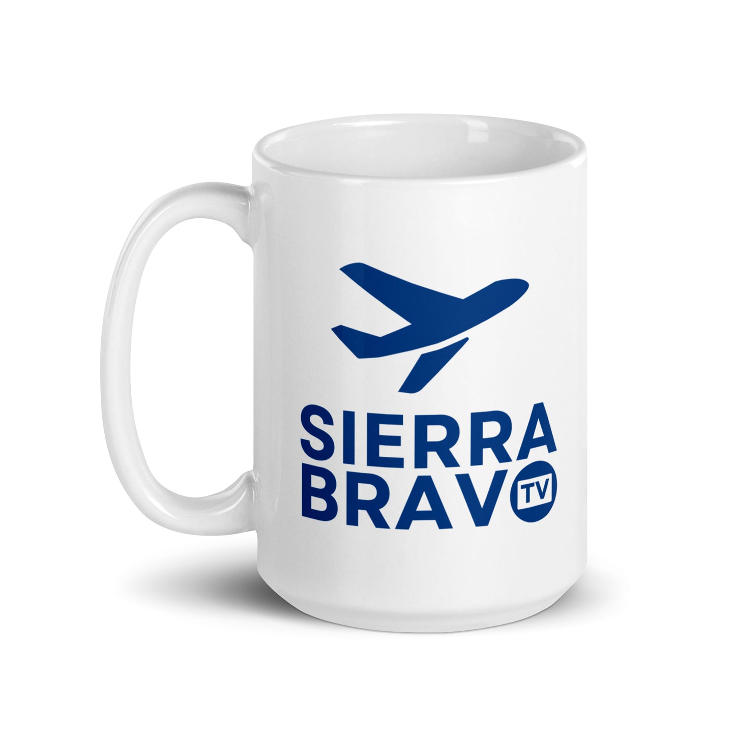 Sierra Bravo TV White Glossy Mug